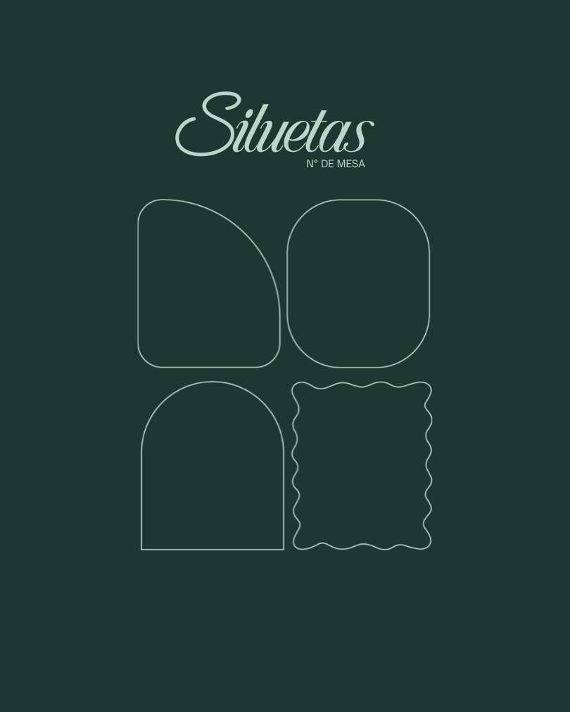 Números de mesa en papel texturizado con base metálica (10 piezas)